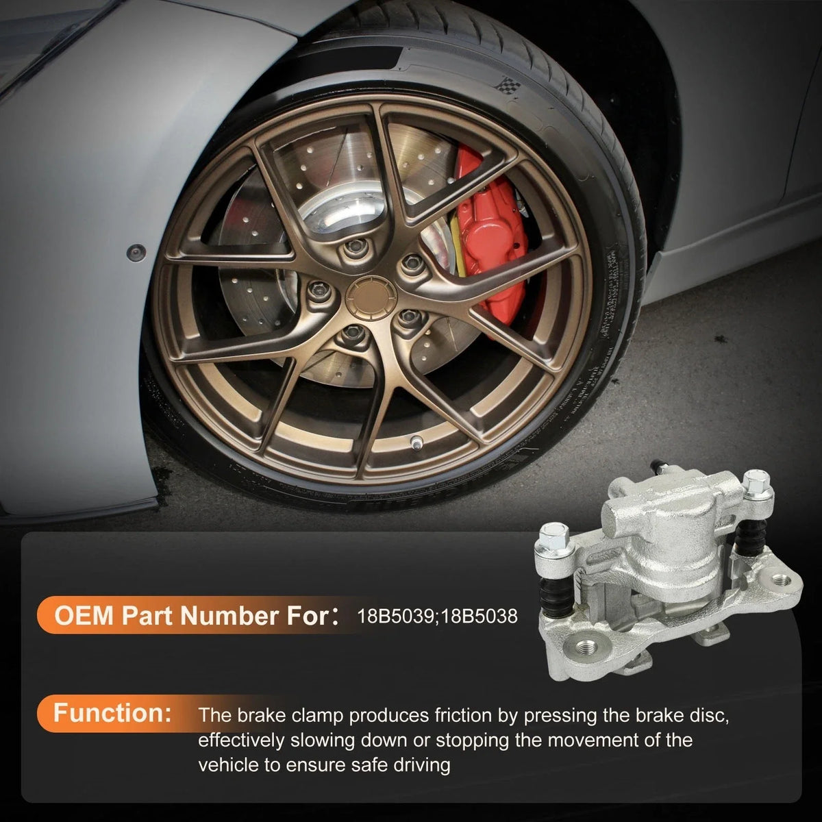 Brake Calipers w/ Bracket Pair for Chrysler 200 (2011–2014)