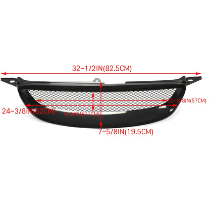 Gloss Black Bumper Grill Mesh Grille for Toyota Corolla (2003–2007)