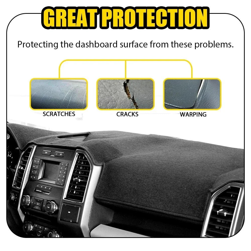 Dashboard Cover Pad - Anti-Skid Polyester for Ford F150 (2015–2018)