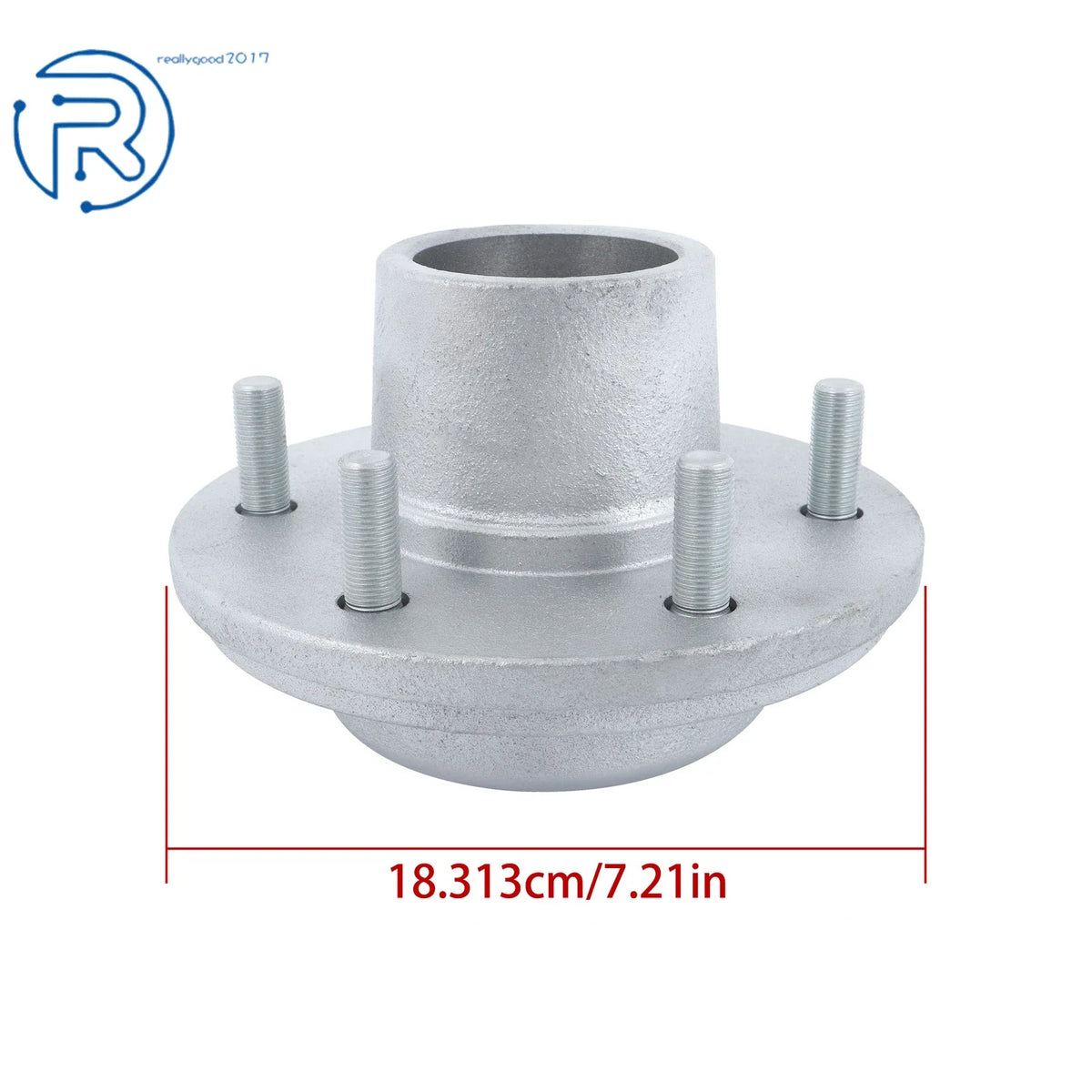 Pair Galvanized Hubs Kit for Boat Trailer (6 Lug 6 on 5.5") 15123×25580 Bearings