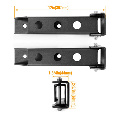 2X Rear Tailgate Door Hinges Set Powder Coated for Jeep Wrangler JK (2007–2018)