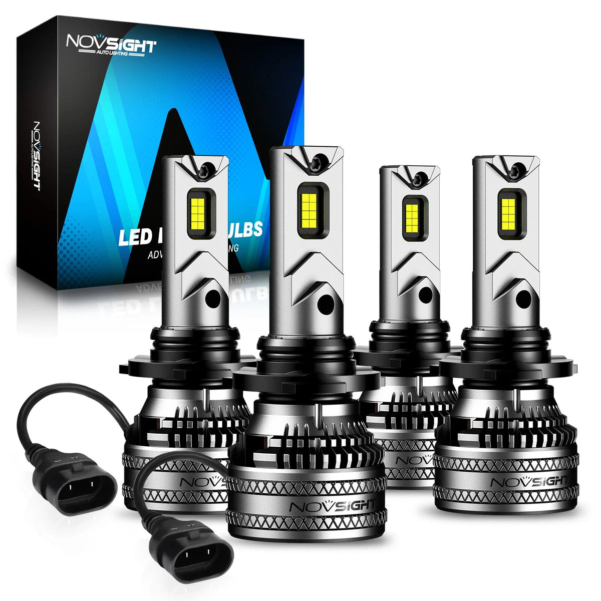 2X NOVSIGHT 9005 9006 LED Headlight Bulbs 40000LM 6500K for HB3 HB4