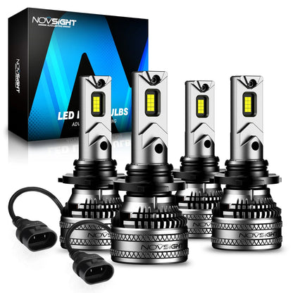 2X NOVSIGHT 9005 9006 LED Headlight Bulbs 40000LM 6500K for HB3 HB4