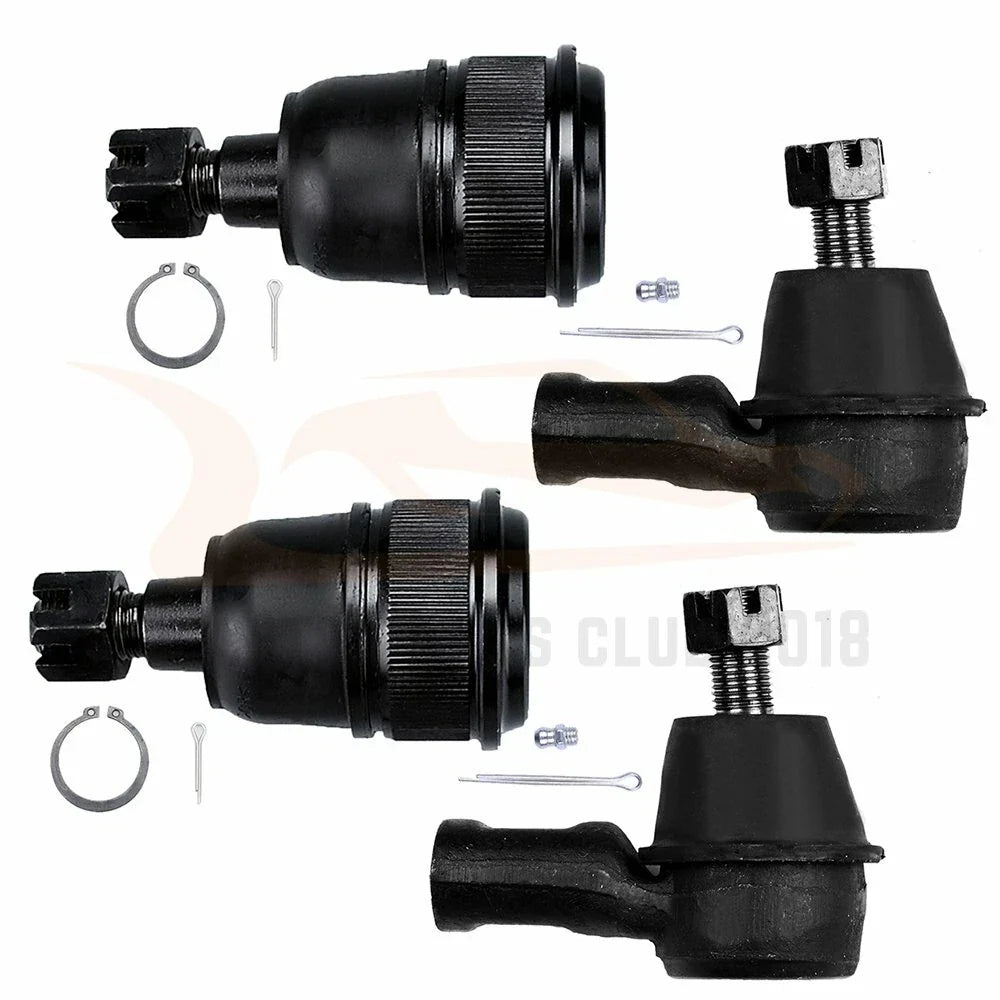 Set of 4 Front Suspension Lower Ball Joints Outer Tie Rods for Honda Element (2003–2006)