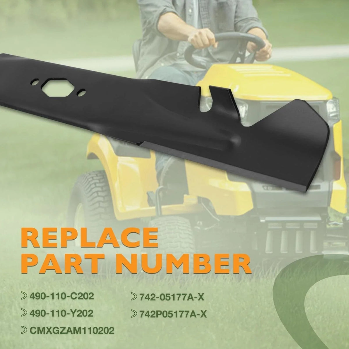 Set of 2 Mulching Blades 21" for Cub Cadet XT1-LT42 XT2-LT42