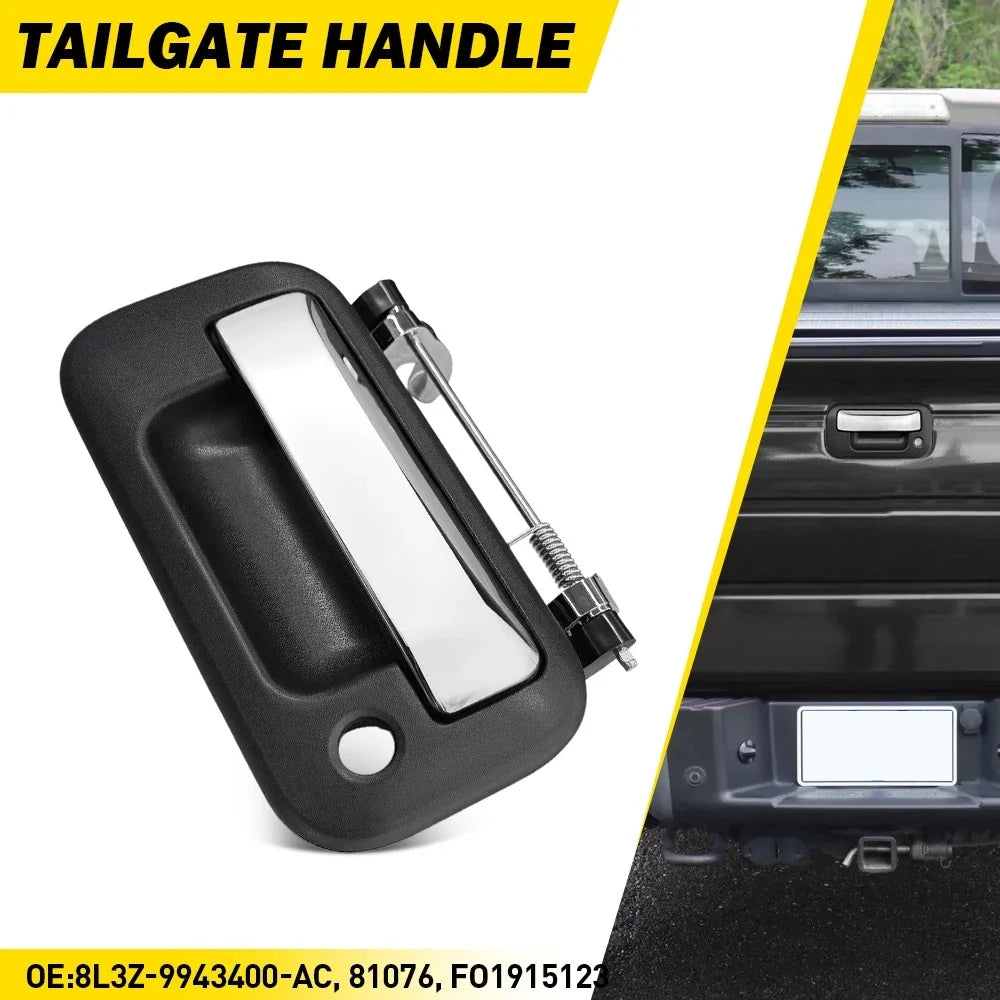 Tailgate Handle - Chrome Black Textured Finish for Ford F-150 2004-2014
