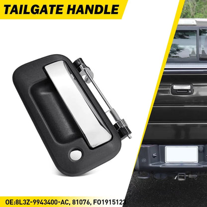 Tailgate Handle - Chrome Black Textured Finish for Ford F-150 2004-2014
