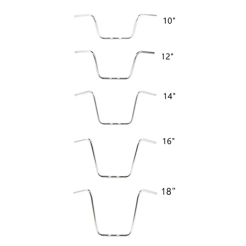 10"/12"/14"/16"/18" Chrome Ape Hanger Handlebar for Harley Softail