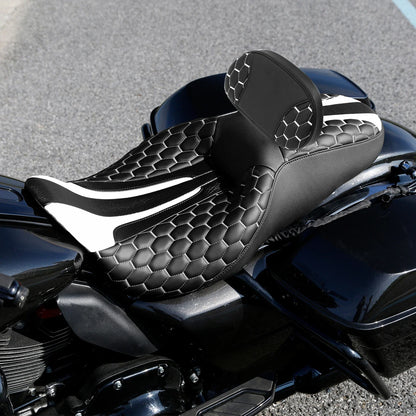 Driver Passenger Seat & Rider Backrest Pad for Harley Electra Glide (2009–2023)