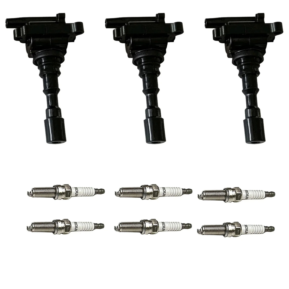 Set of 3 Ignition Coils & 6 Iridium Spark Plugs for Kia Sorento (2003–2006)