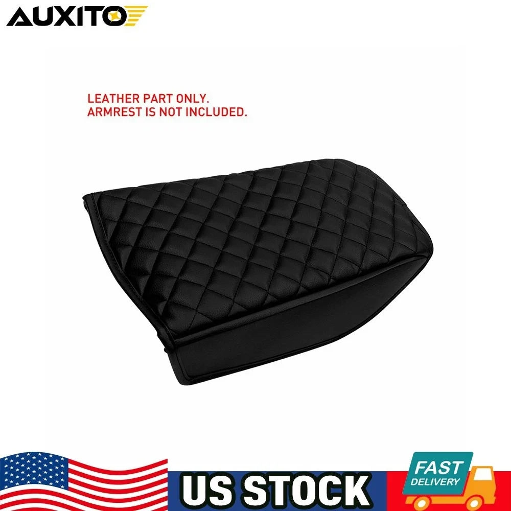 Front Console Lid Armrest Cover for Nissan Maxima (2016–2024) Leather Black