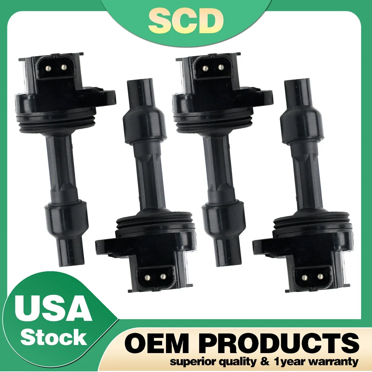 4 Ignition Coils for Volvo S40 V40 1.9L L4 (2000–2004) - UF-365
