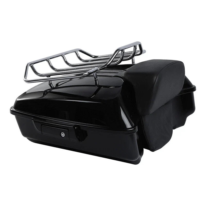 Chopped Trunk Backrest Pad Rack for Harley Touring (2014–2026)