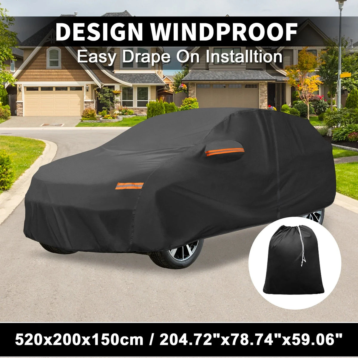 Waterproof Car Cover for Mazda CX-90 (2024–2024) with Driver Door Zipper