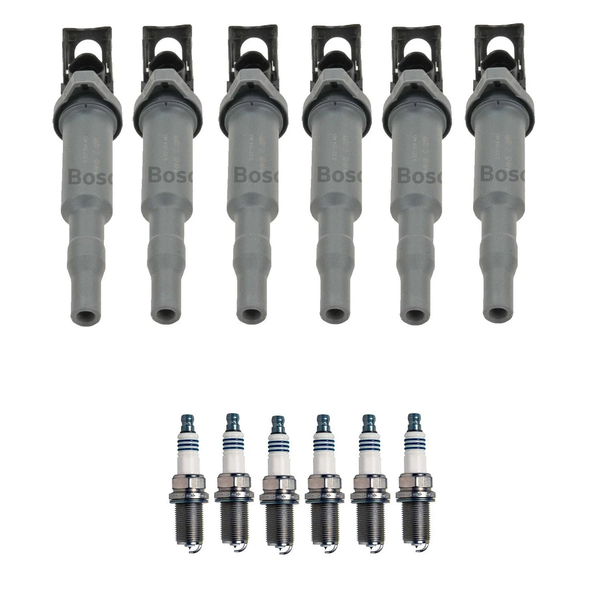 Set of 6 Ignition Coils & Spark Plugs for BMW E60 525xi (2006–2010)