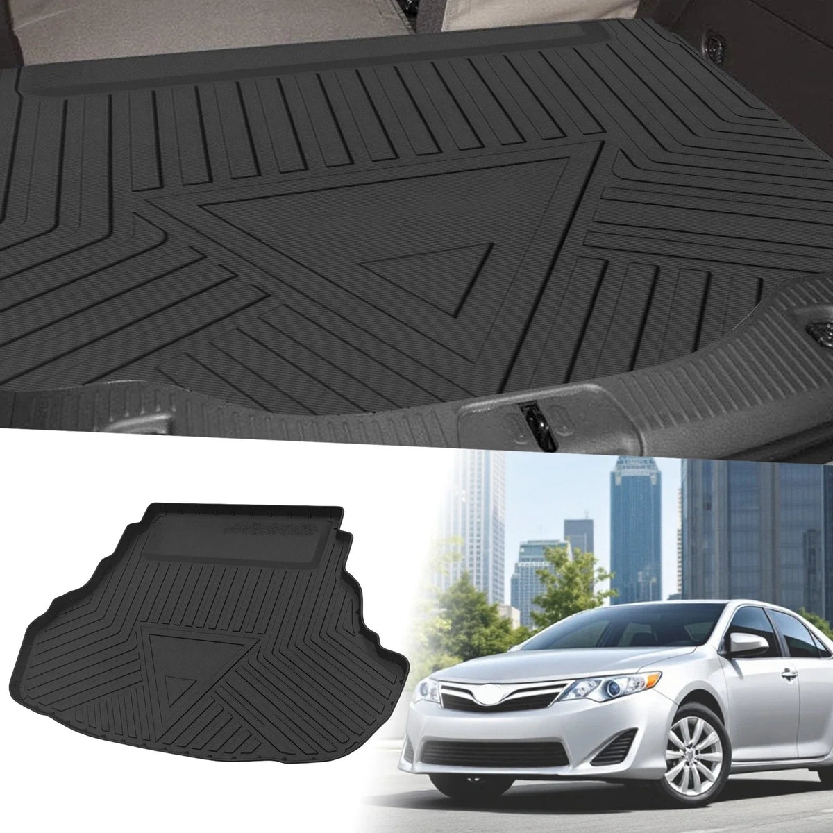 Flat Face Cargo Liner Rear Trunk Mat for Toyota Camry (2012–2017) TPE