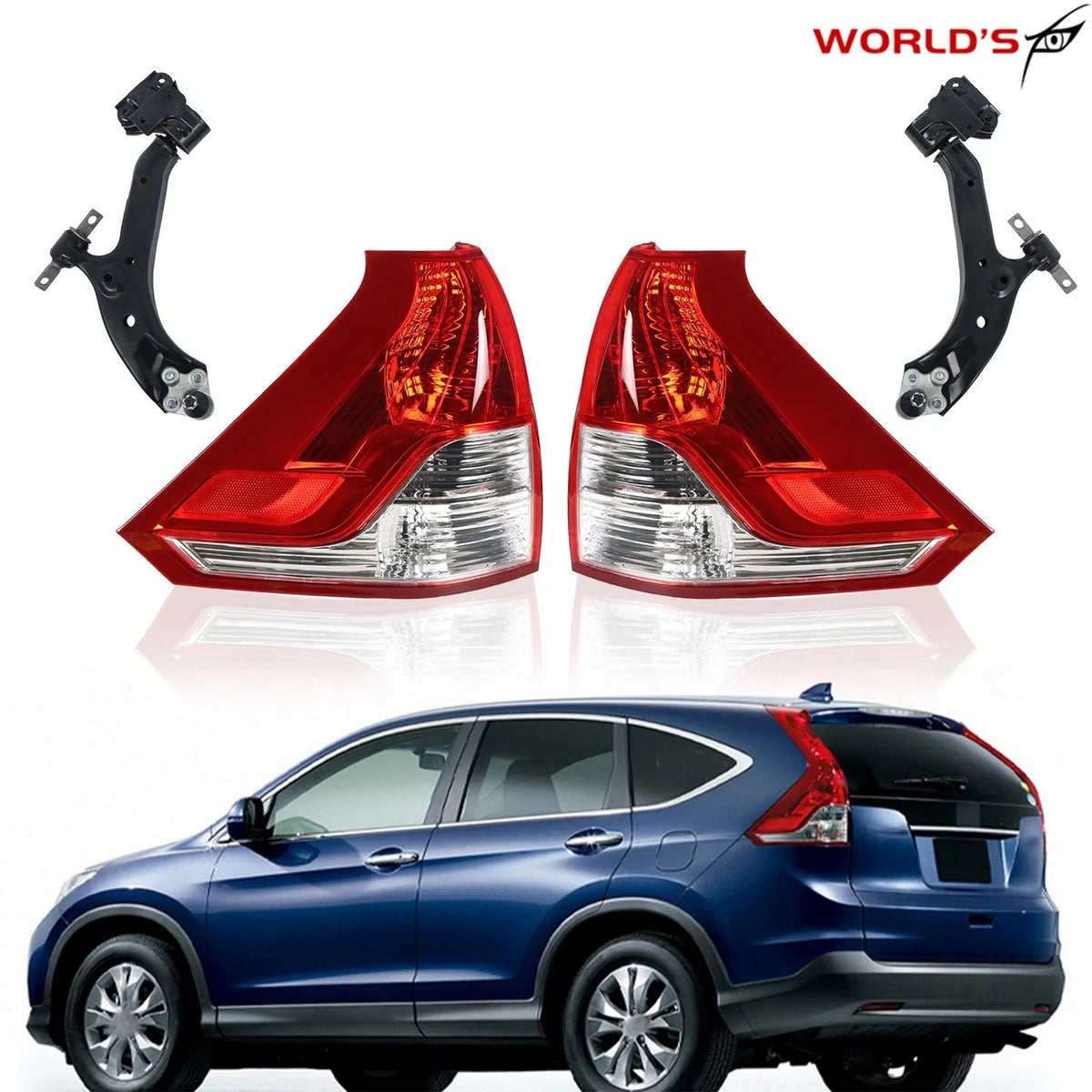 Set of 4 Front Lower Control Arms & Tail Lights for Honda CR-V (2012–2014)