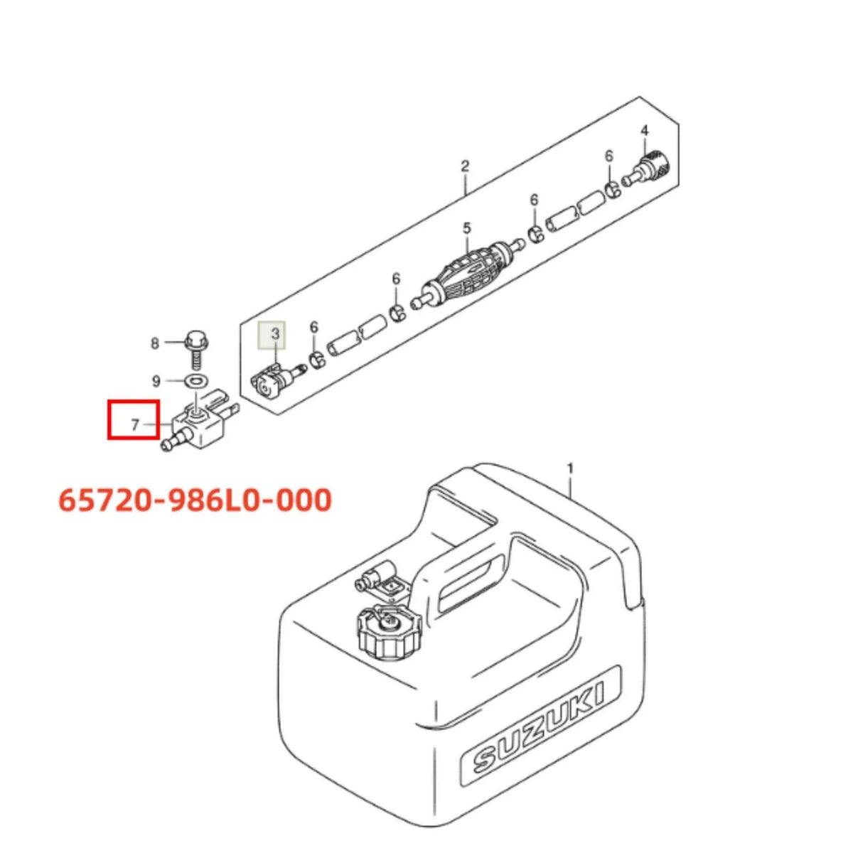 Fuel Connector for Suzuki DF 4-100 HP (All Models)