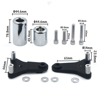 HTT Aluminum Chromed No Cut Frame Slider Crash Protector for Suzuki (2011–2020)
