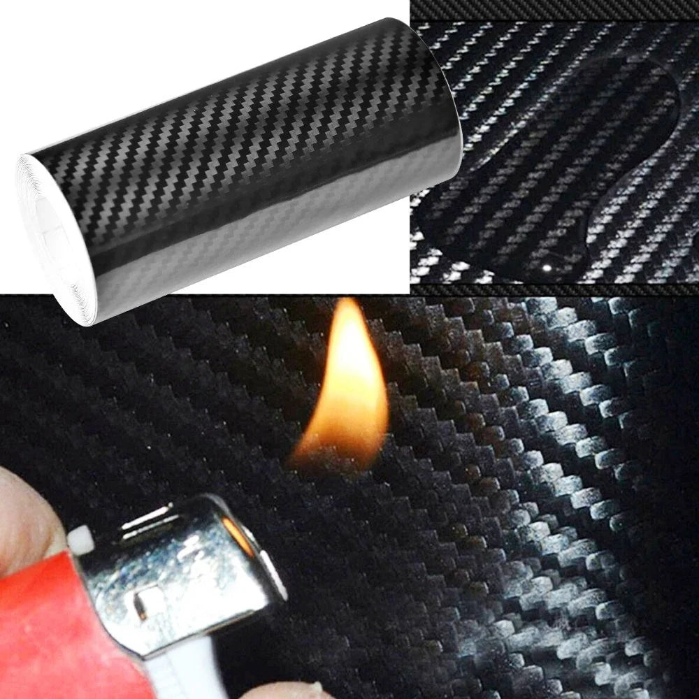 Door Sill Scuff Protector Sticker - Carbon Vinyl, Universal Fit 10x300cm