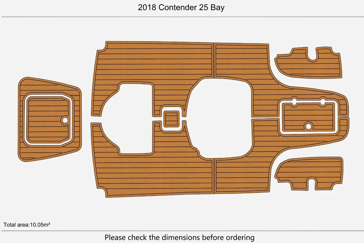 EVA Foam Teak Deck Flooring Mat for Contender 25 Bay (2018)