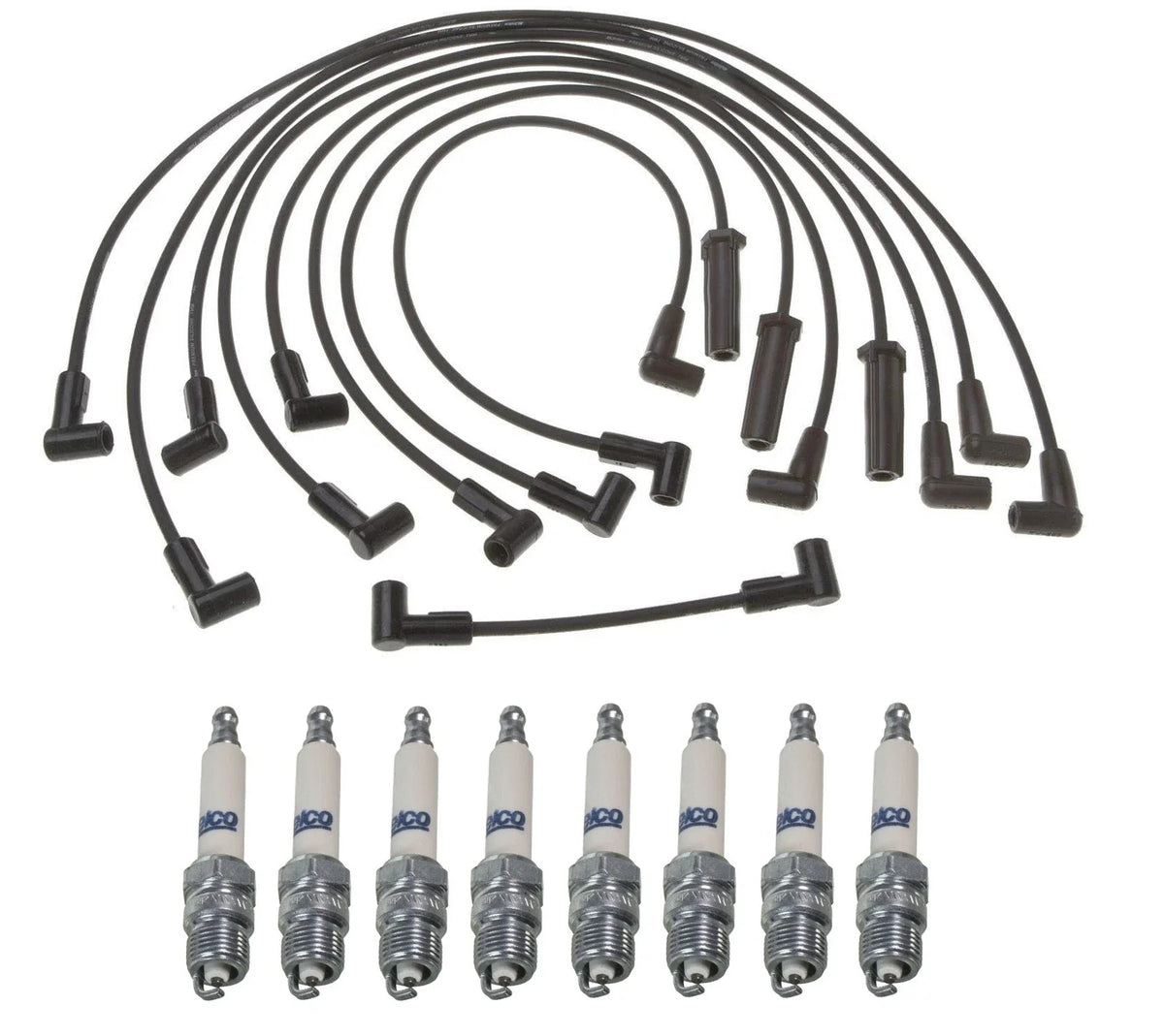 Pro Ignition Wire Set & ACDelco Rapidfire Spark Plugs Kit for Chevy Buick V8