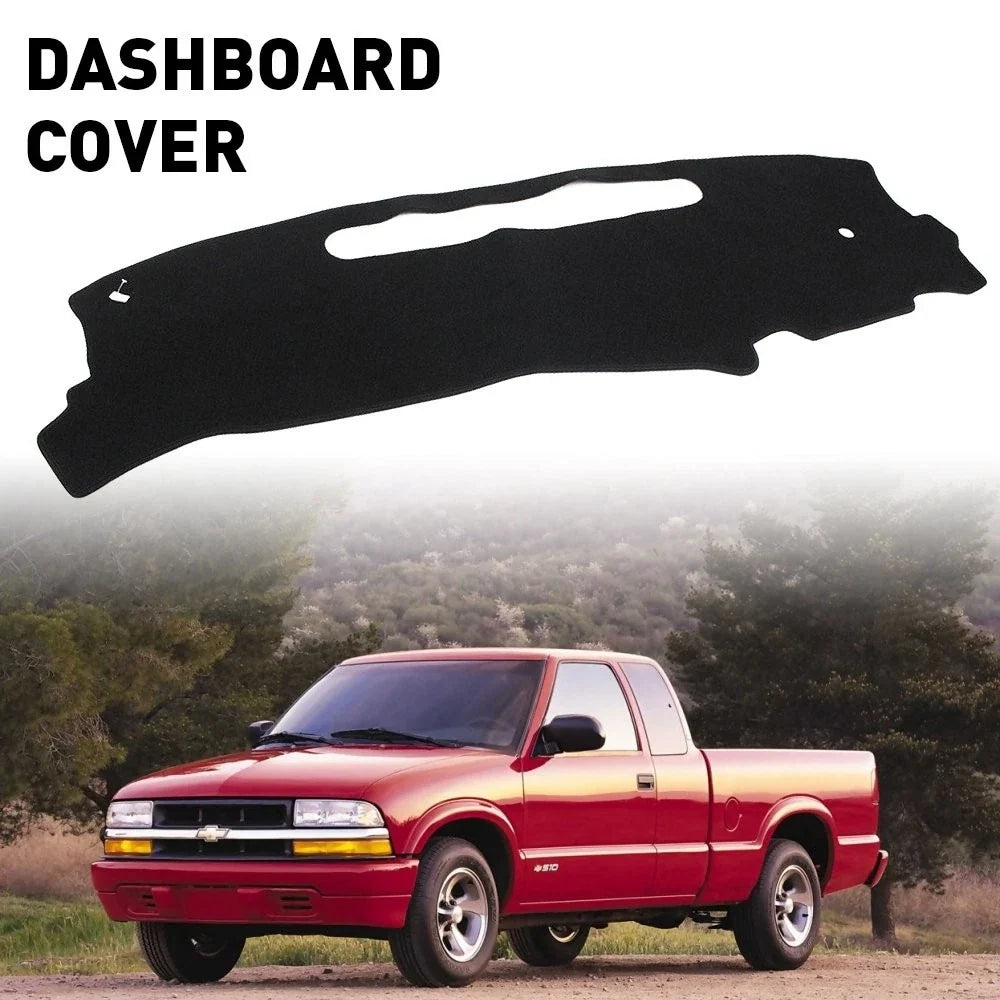 Dashboard Protector Mat for Chevrolet S10 (1998–2004) - Anti-Slip Black