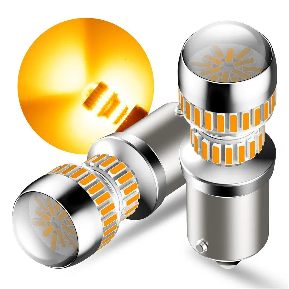2X Amber LED Turn Signal Bulbs for Make Model