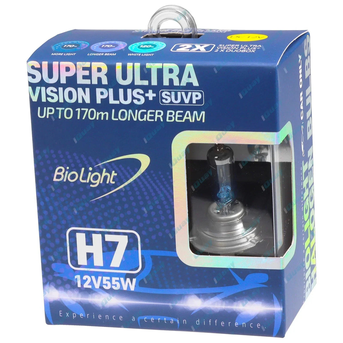Super H7 Halogen Headlight Bulbs 55w Set of 2 +170% Output