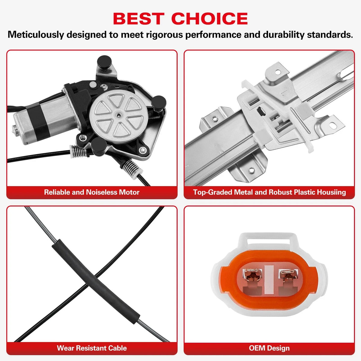 Power Window Regulator with Motor for Chevrolet Tracker (1999–2004)