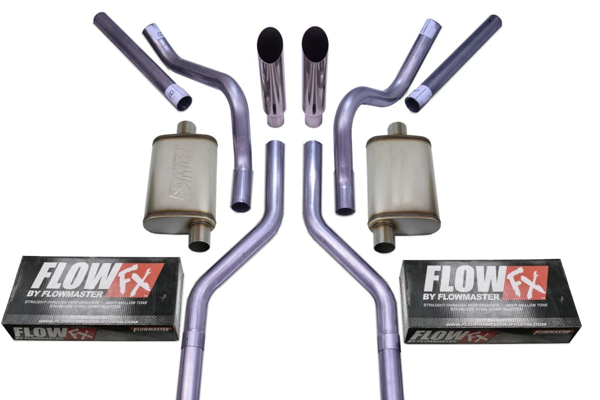 Dual Exhaust Kit for Suburban Yukon (1969–1972) 2.5" Flowmaster FX Slash