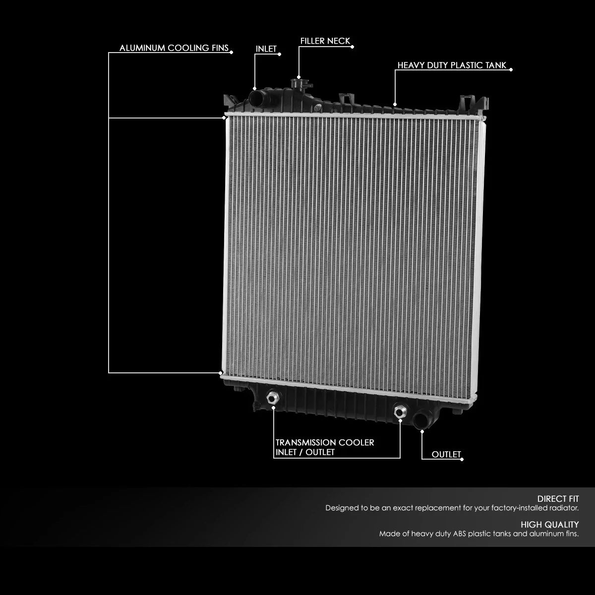 Aluminum Cooling Radiator for Ford Explorer Sport Trac (2007–2010) 2952
