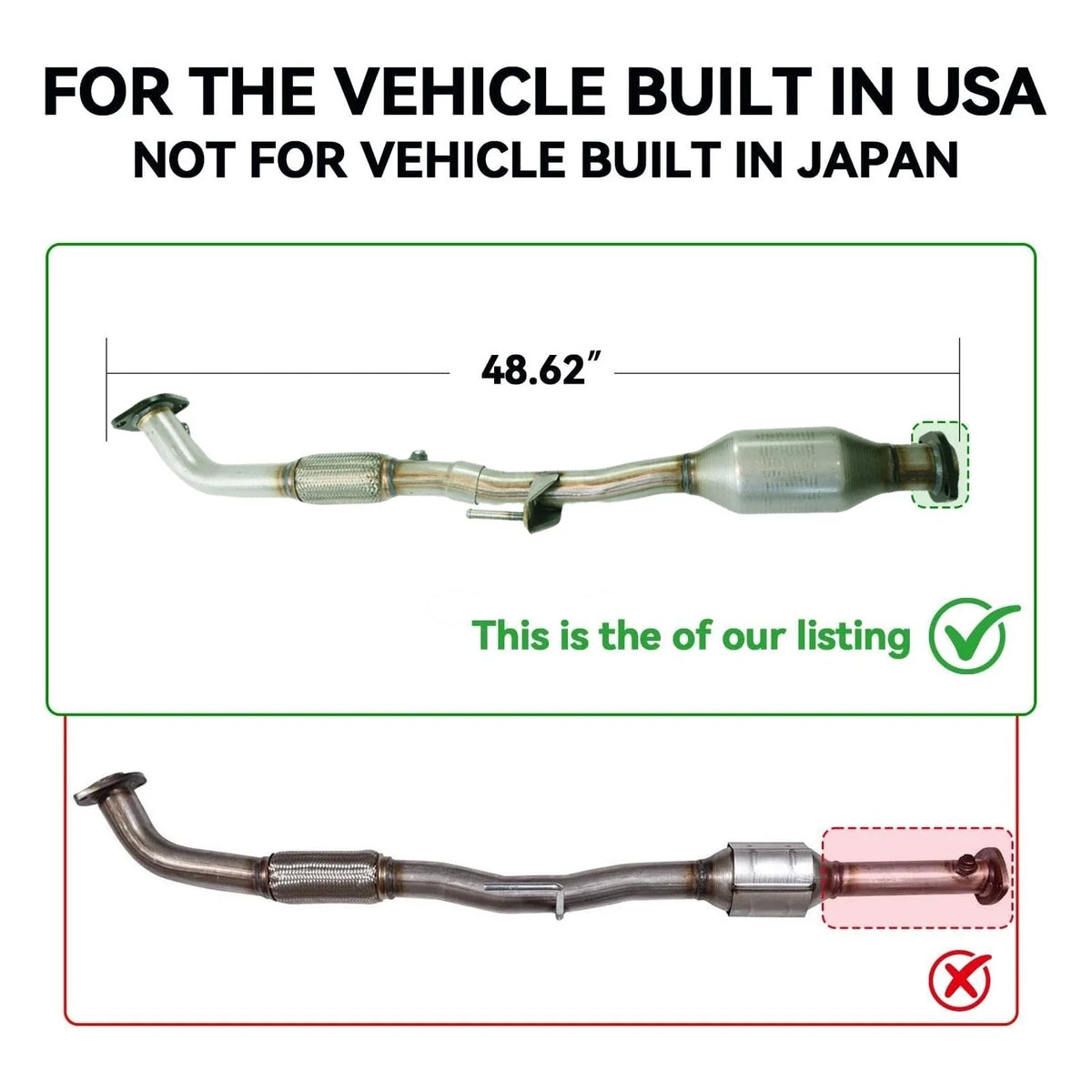 Catalytic Converter for Toyota Camry Solara 2.4L (2002–2006)
