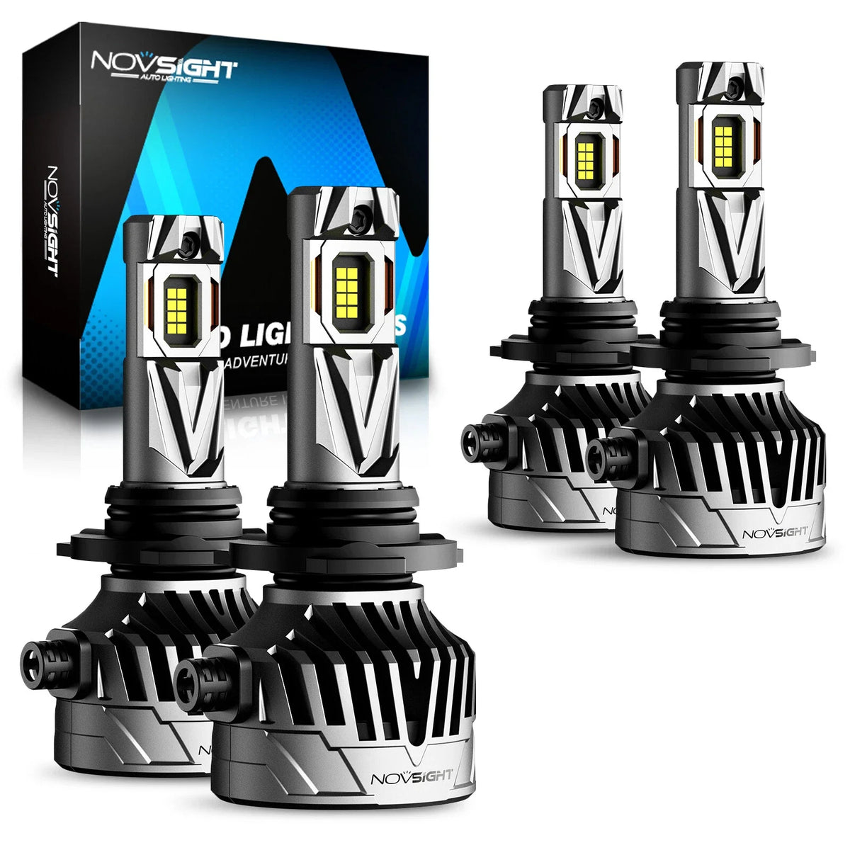 High Low Beam LED Headlight Bulbs Kit 9005/HB3 + 9006/HB4 (6500K)