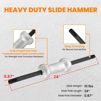 Slide Hammer Dent Puller Kit for Auto Body Repair