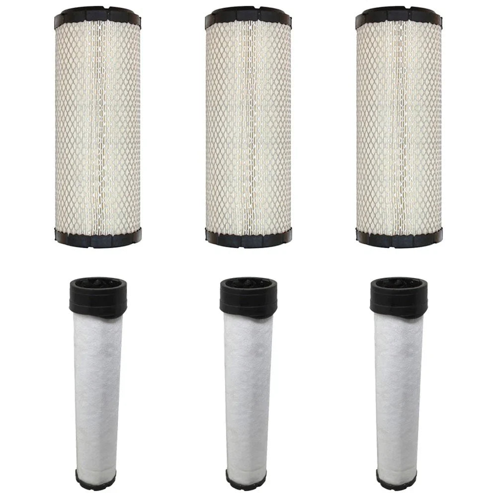 3X Inner & Outer Air Filters for Komatsu (Replaces 119808-12520)