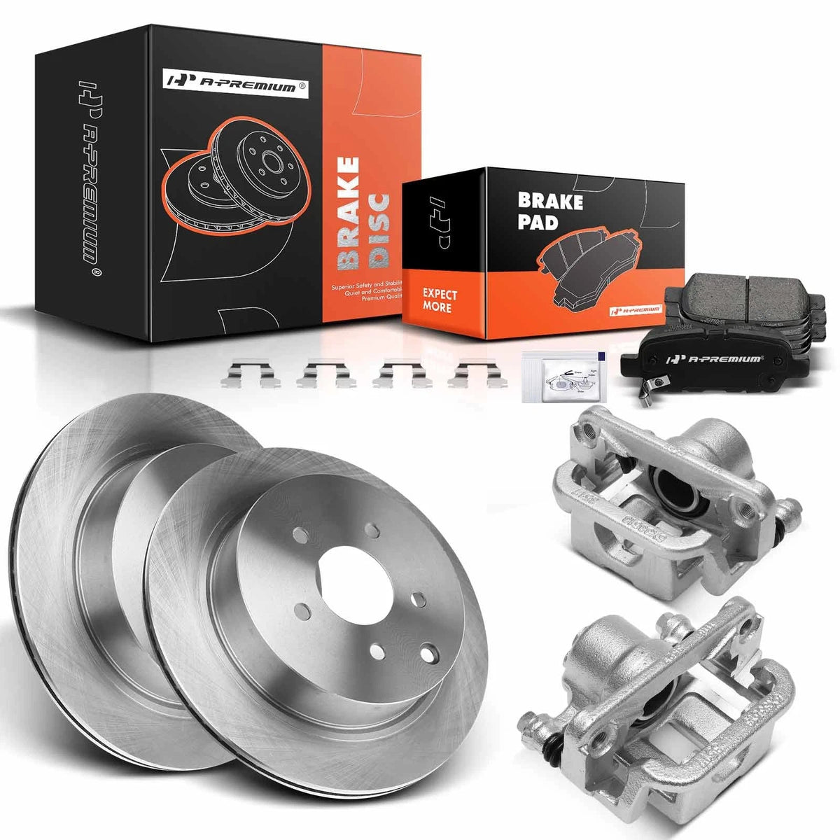 Set of 2 Rear Brake Rotors & Pads for Nissan Murano (2003–2007)