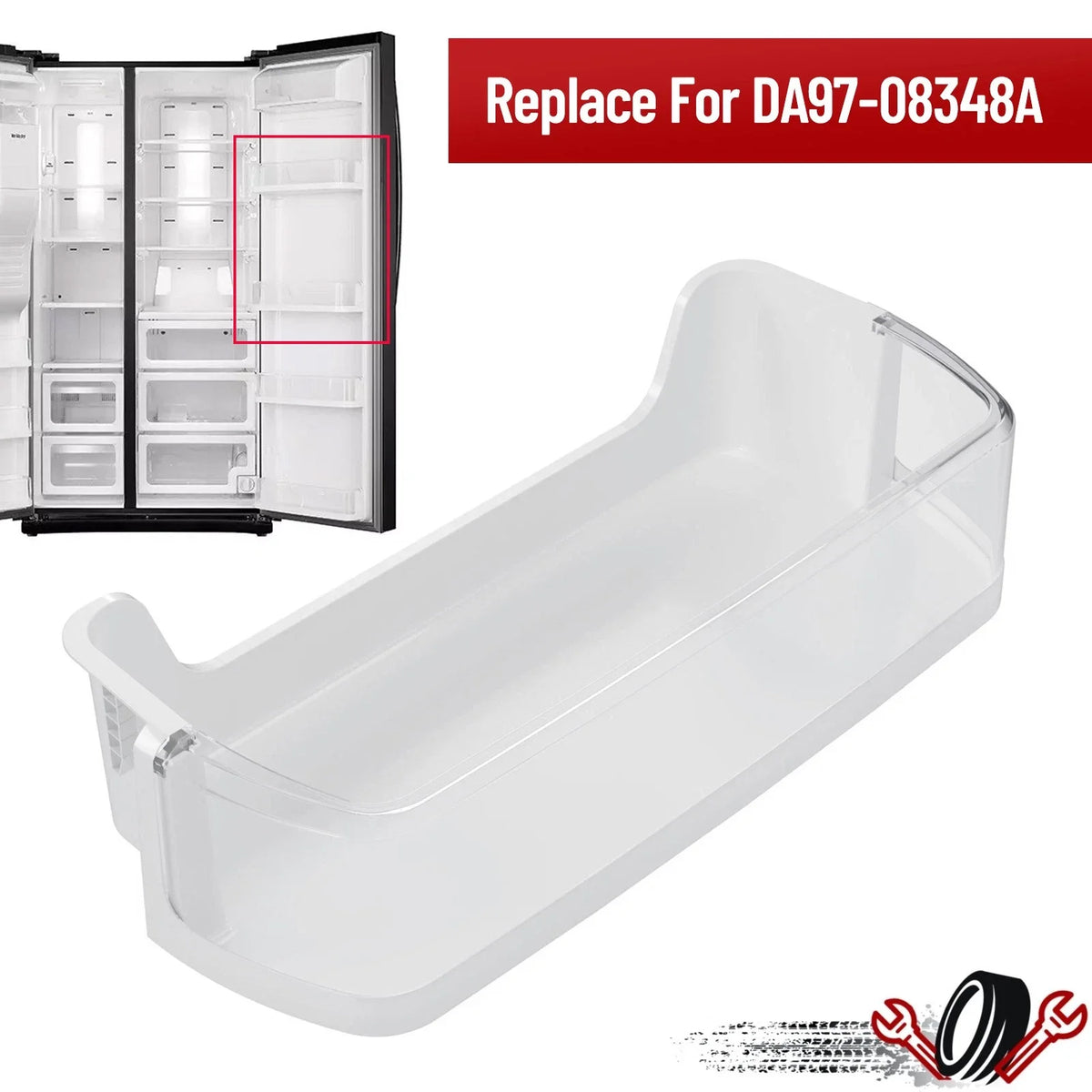 Door Shelf Basket Bin for Samsung Refrigerator (RS25H5111SR, RS265TDRS)
