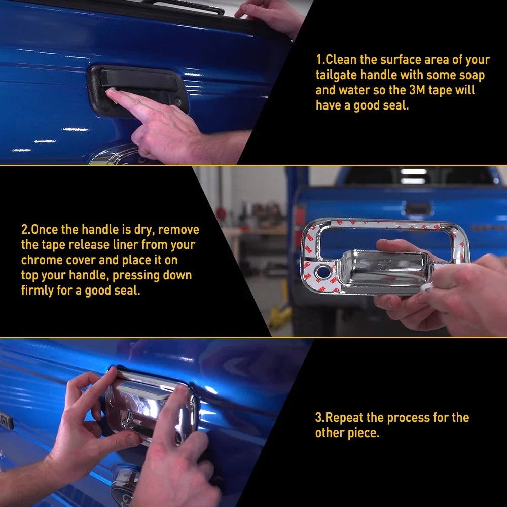 Chrome Tailgate Handle Cover for Chevy GMC Sierra Silverado 1500 (1999–2006)