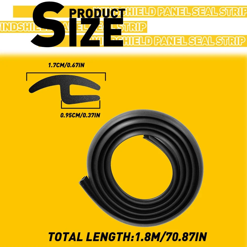 Front Windshield Panel Rubber Seal Strip for