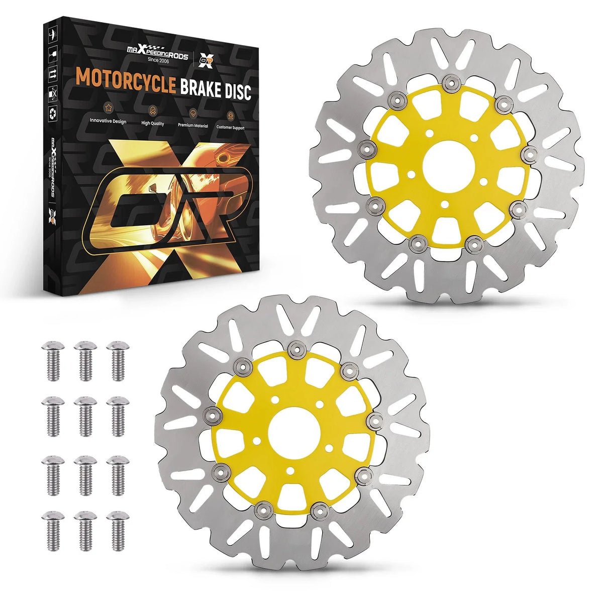 Front Brake Disc Rotor Kit - 2 Pieces for Harley-Davidson Touring 2008–2019