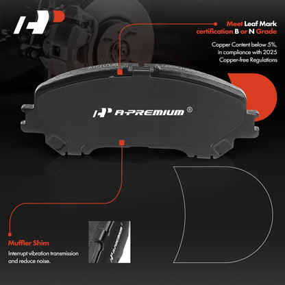 Front Brake Rotor & Pad Set for 2014-2017 Nissan Rogue