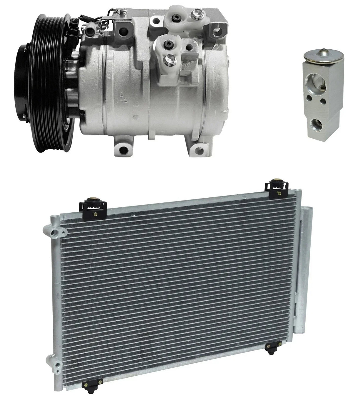 AC Compressor Kit W Condenser Replacement for Toyota Matrix 1.8L (2004–2005)