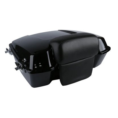 Chopped Trunk Backrest Pad + Rack for Harley Touring (1997–2008)