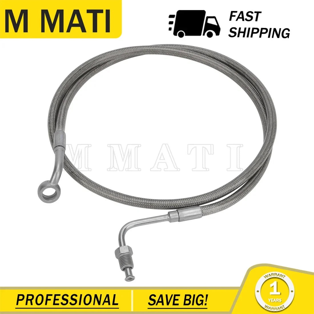 39-Inch Left Rear Brake Line for Ranger 570 Polaris (2014–2021) 1912105
