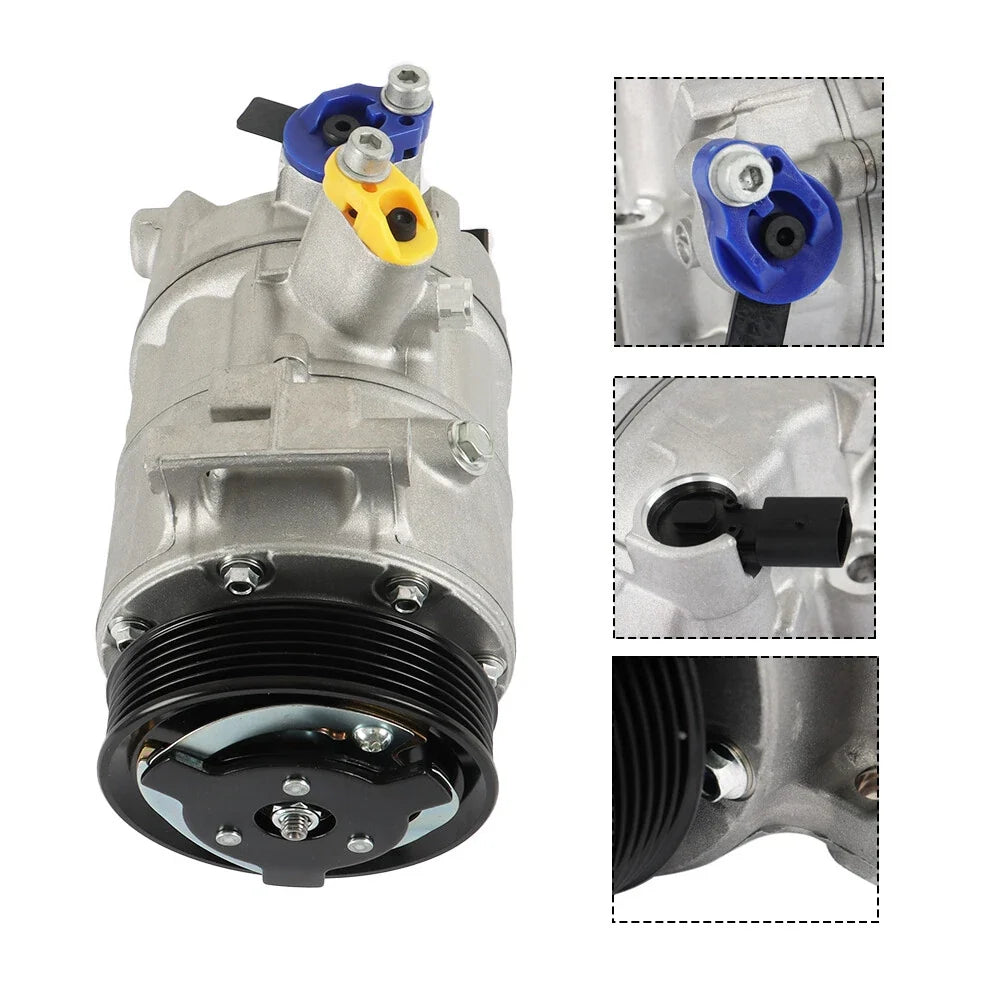 A/C Compressor and Clutch for Volkswagen Beetle, CC 2006-2020
