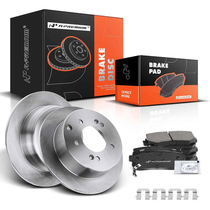 Set of 2 Rear Brake Rotors & Ceramic Pads for Hyundai Tucson Elantra (2011–2012)