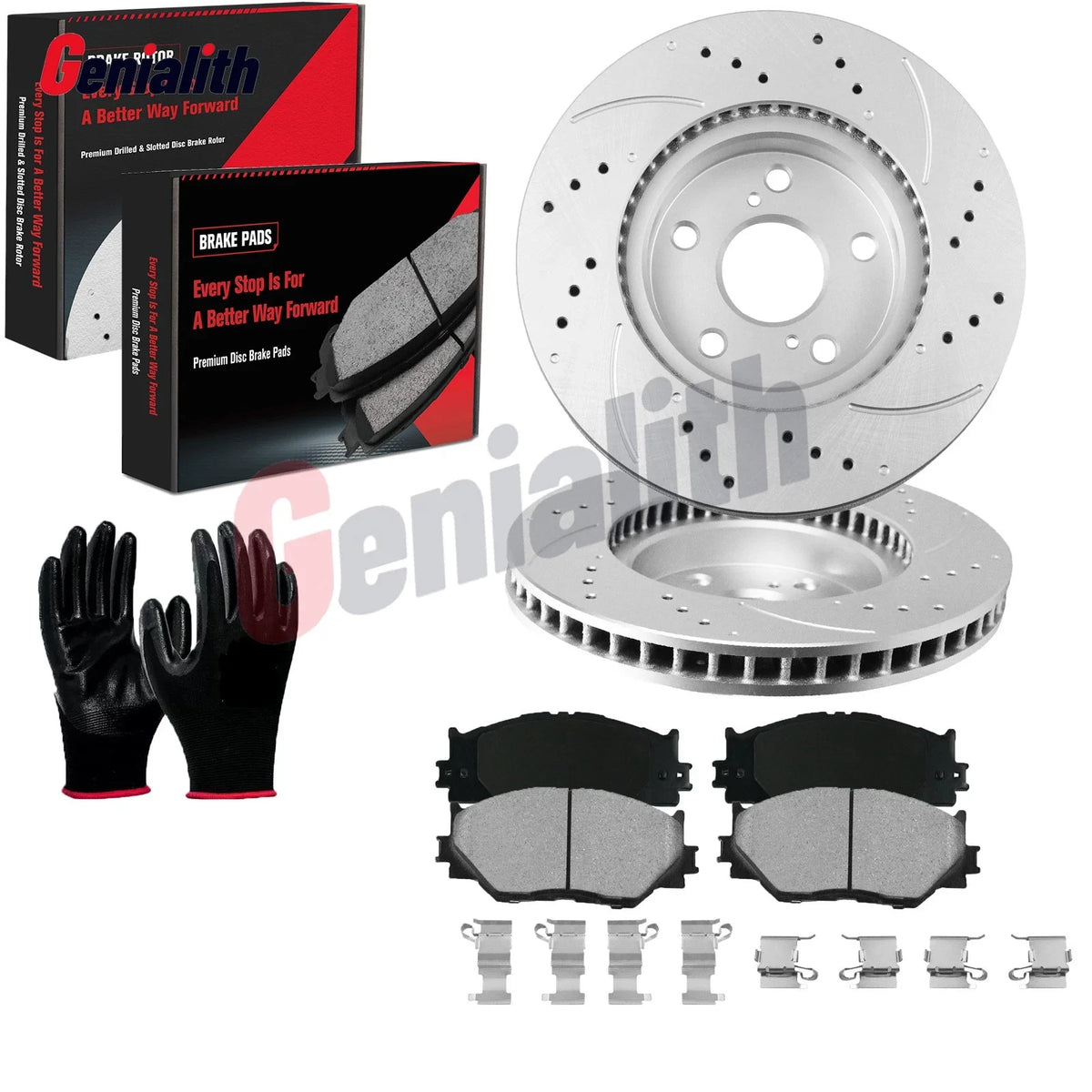 Front Brake Pads and Disc Rotors Set for Lexus IS250 2006-2008
