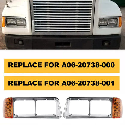 Headlight Bezel with LED Turn Signal for Freightliner FLD120