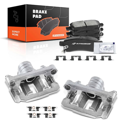 Set of 6 Rear Brake Calipers and Pads for Nissan Frontier Xterra